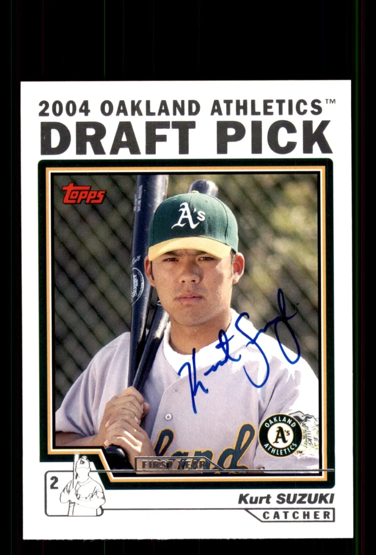 Signed Baseball Card Auto Kurt Suzuki 2004 Topps Traded & Rookies #T87 A's