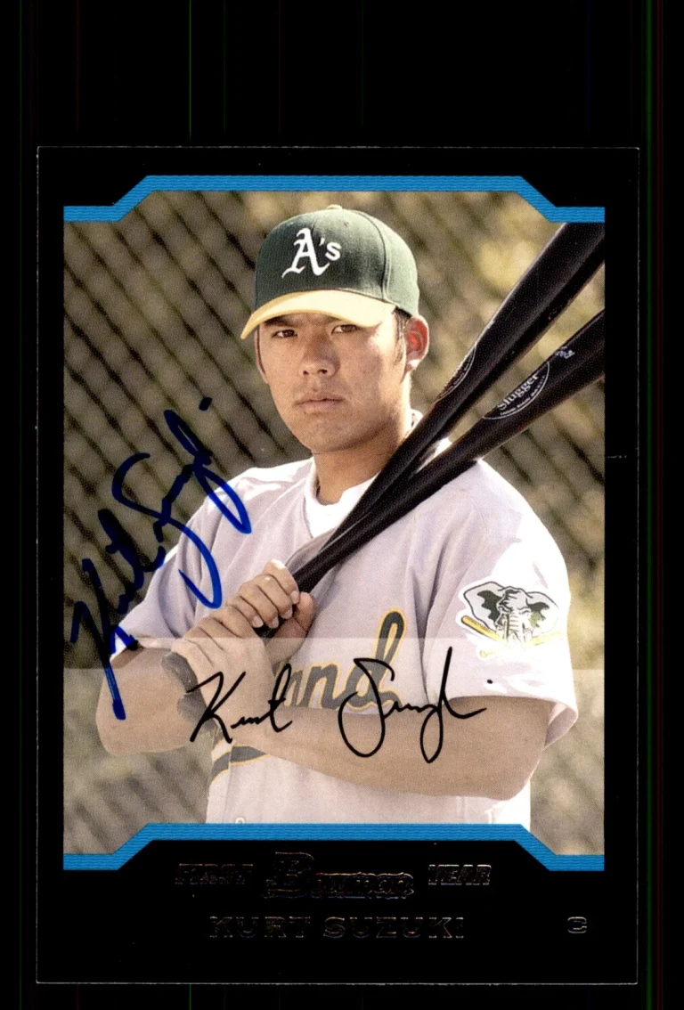 Signed Baseball Card Auto Kurt Suzuki 2004 Bowman #BDP39 A's