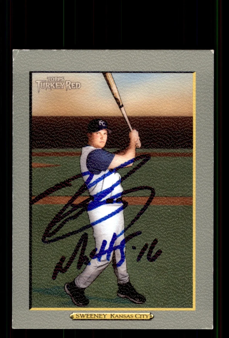 Signed Baseball Card Auto Mike Sweeney 2005 Topps Turkey Red #103 Royals