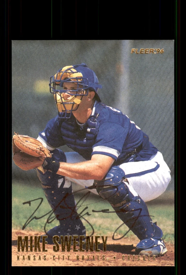 Signed Baseball Card Auto Mike Sweeney 1996 Fleer #138 Kansas City Royals