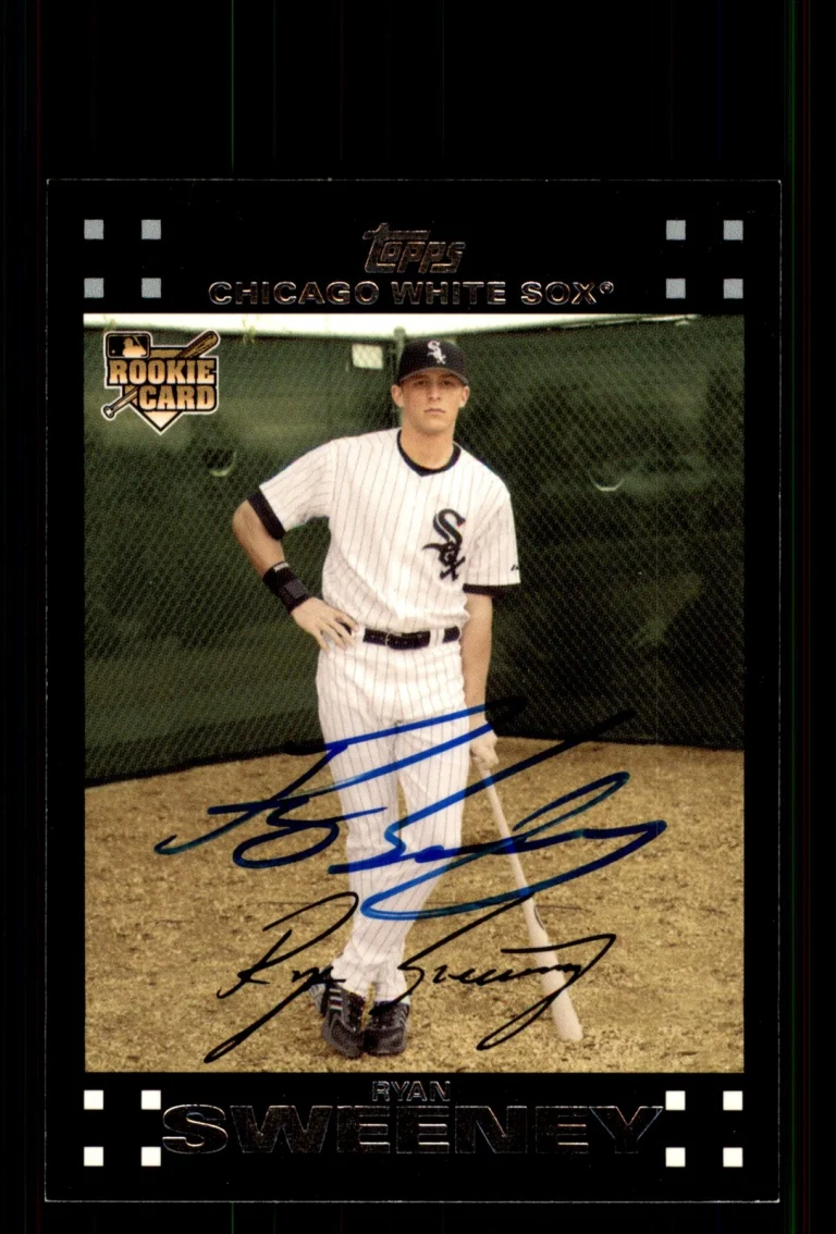 Signed Baseball Card Auto Ryan Sweeney 2007 Topps #268 Chicago White Sox