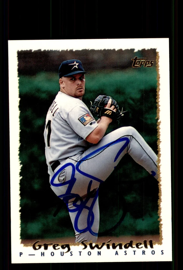 Signed Baseball Card Auto Greg Swindell 1995 Topps #285 Houston Astros