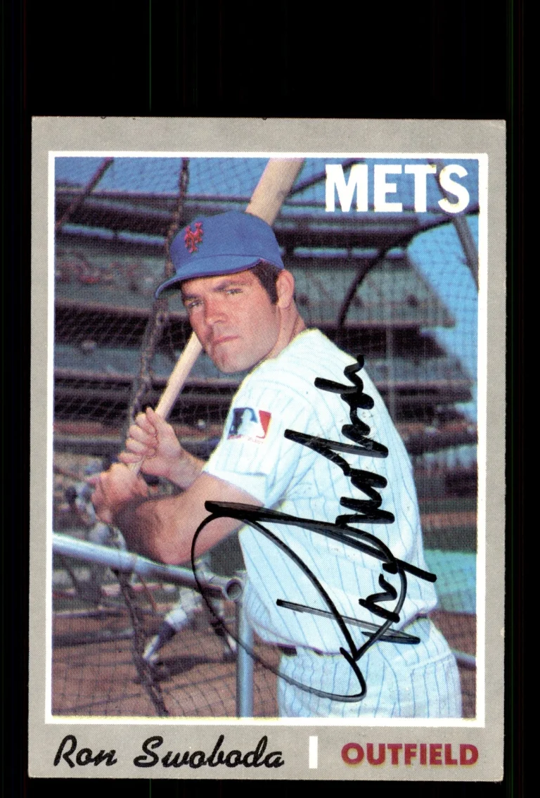 Signed Baseball Card Auto Ron Swoboda 1970 Topps #431 New York Mets