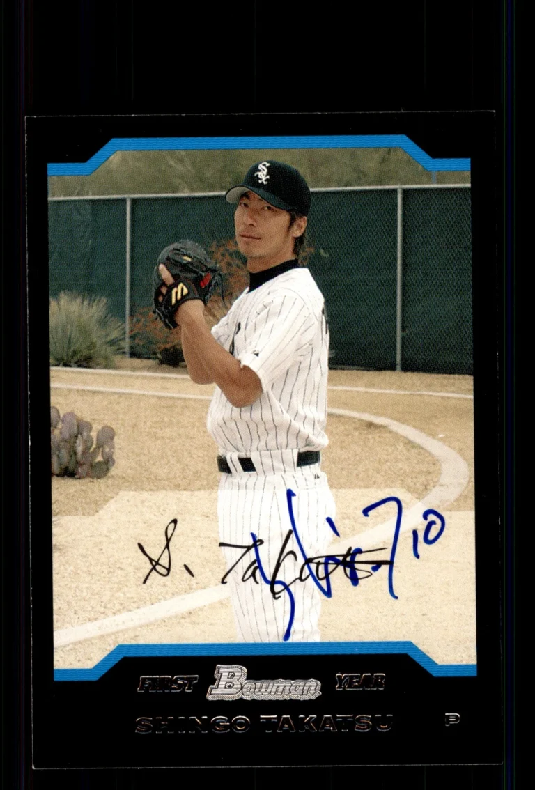Signed Baseball Card Auto Shingo Takatsu 2004 Bowman #262 Chicago White Sox