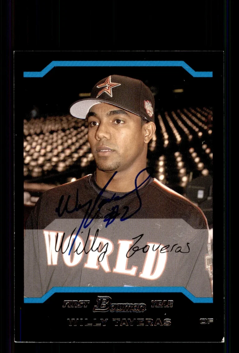 Signed Baseball Card Auto Willy Taveras 2004 Bowman Draft #BDP153 Astros