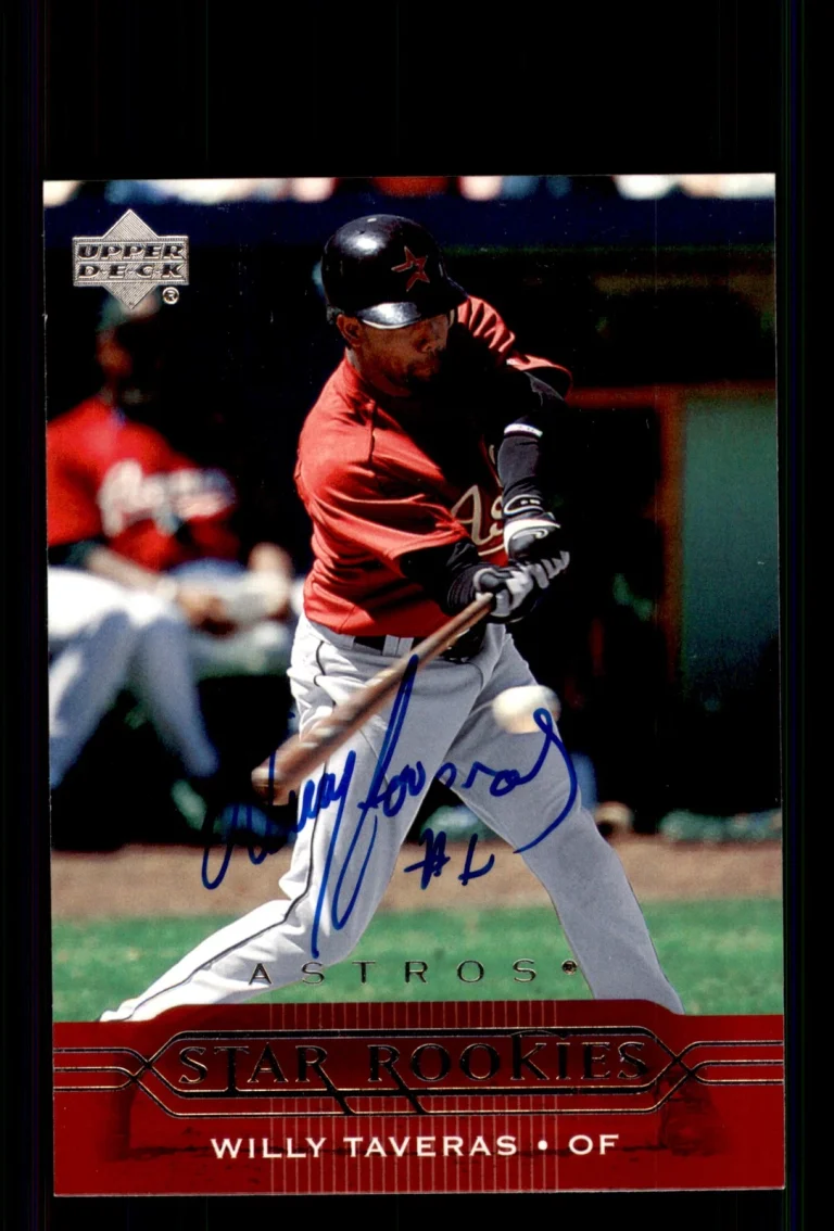 Signed Baseball Card Auto Willy Taveras 2005 Upper Deck #432 Houston Astros