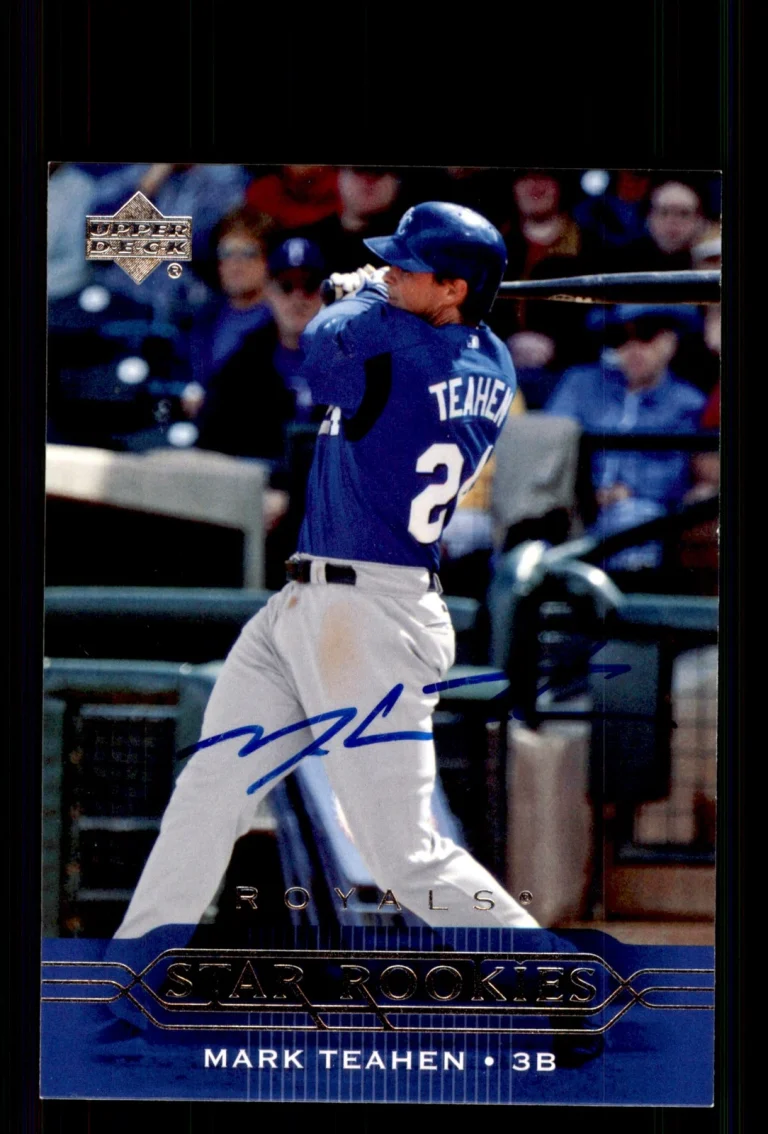 Signed Baseball Card Auto Mark Teahen 2005 Upper Deck #436 Kansas City Royals