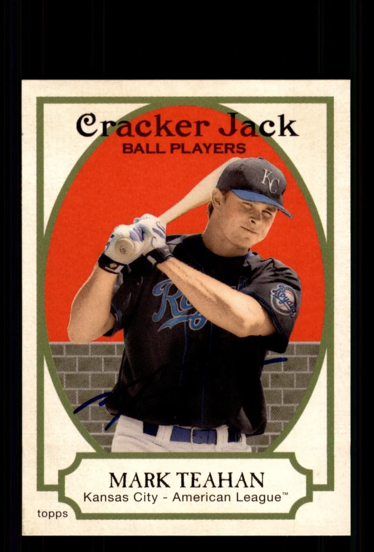 Signed Baseball Card Auto Mark Teahen 2005 Topps Cracker Jack #190 Royals