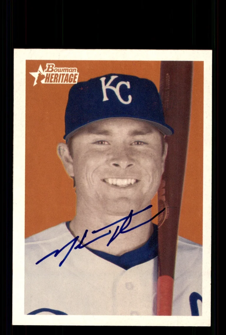 Signed Baseball Card Auto Mark Teahen 2006 Bowman Heritage #47 Royals