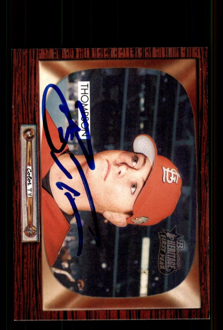 Signed Baseball Card Auto Brad Thompson 2004 Bowman Heritage #239 Cardinals