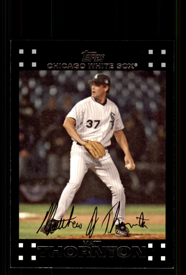 Signed Baseball Card Auto Matt Thornton 2007 Topps #224 Chicago White Sox