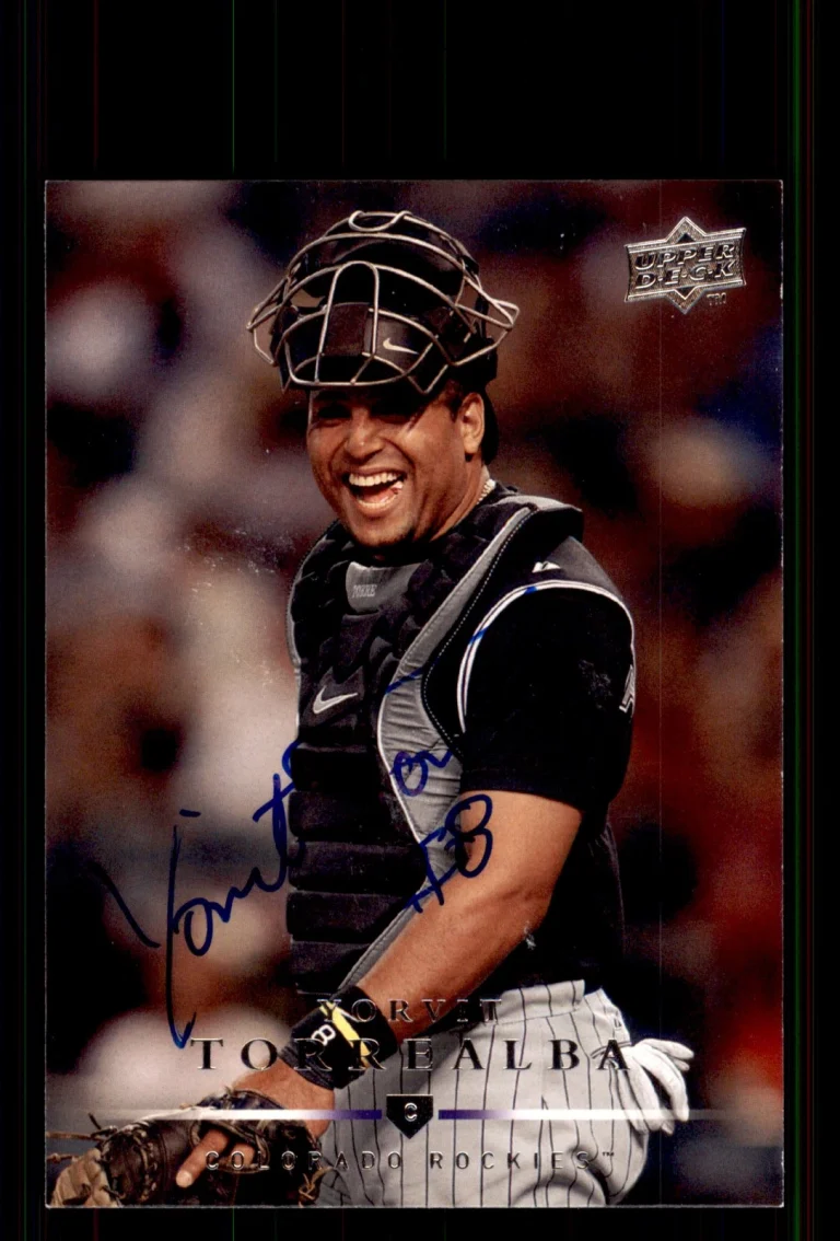 Signed Baseball Card Auto Yorvit Torrealba 2008 Upper Deck #246 Colorado Rockies