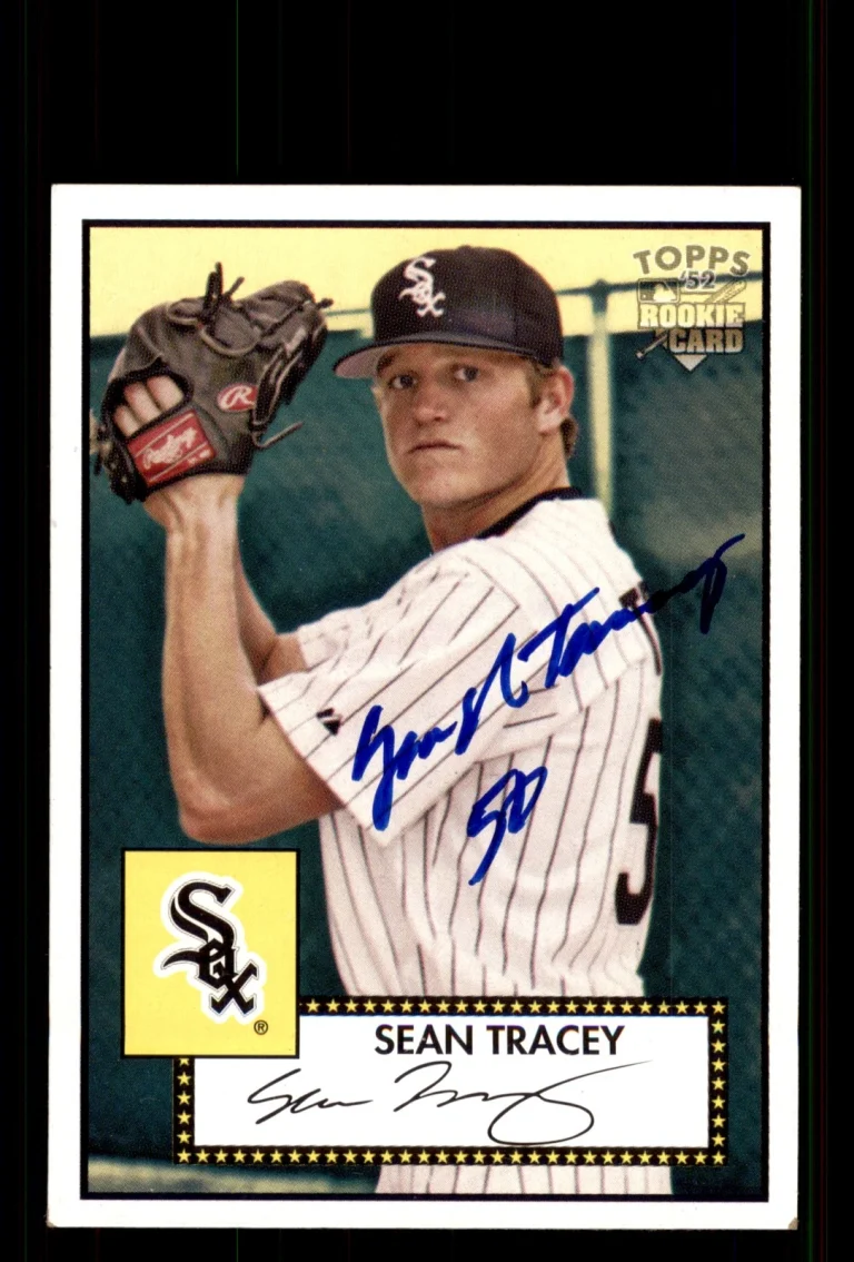 Signed Baseball Card Auto Sean Tracey 2006 Topps '52 Rookies #100 White Sox