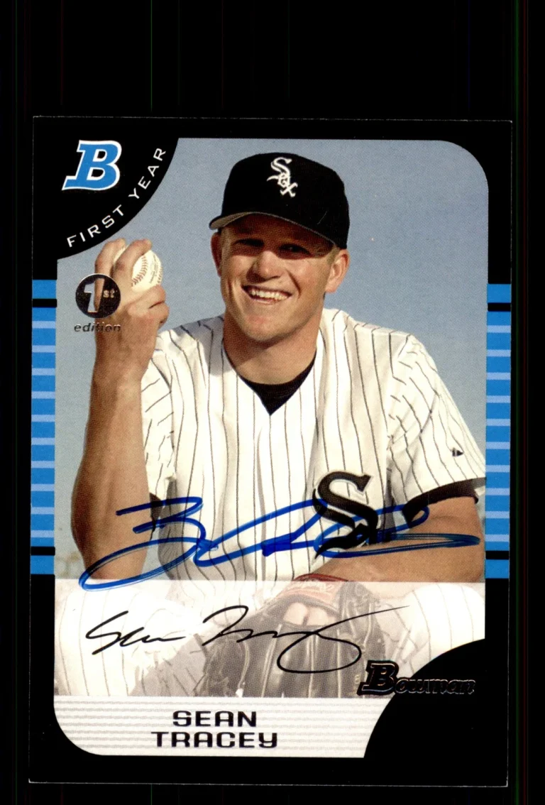 Signed Baseball Card Auto Sean Tracey 2005 Bowman 1st Ed. #300 White Sox