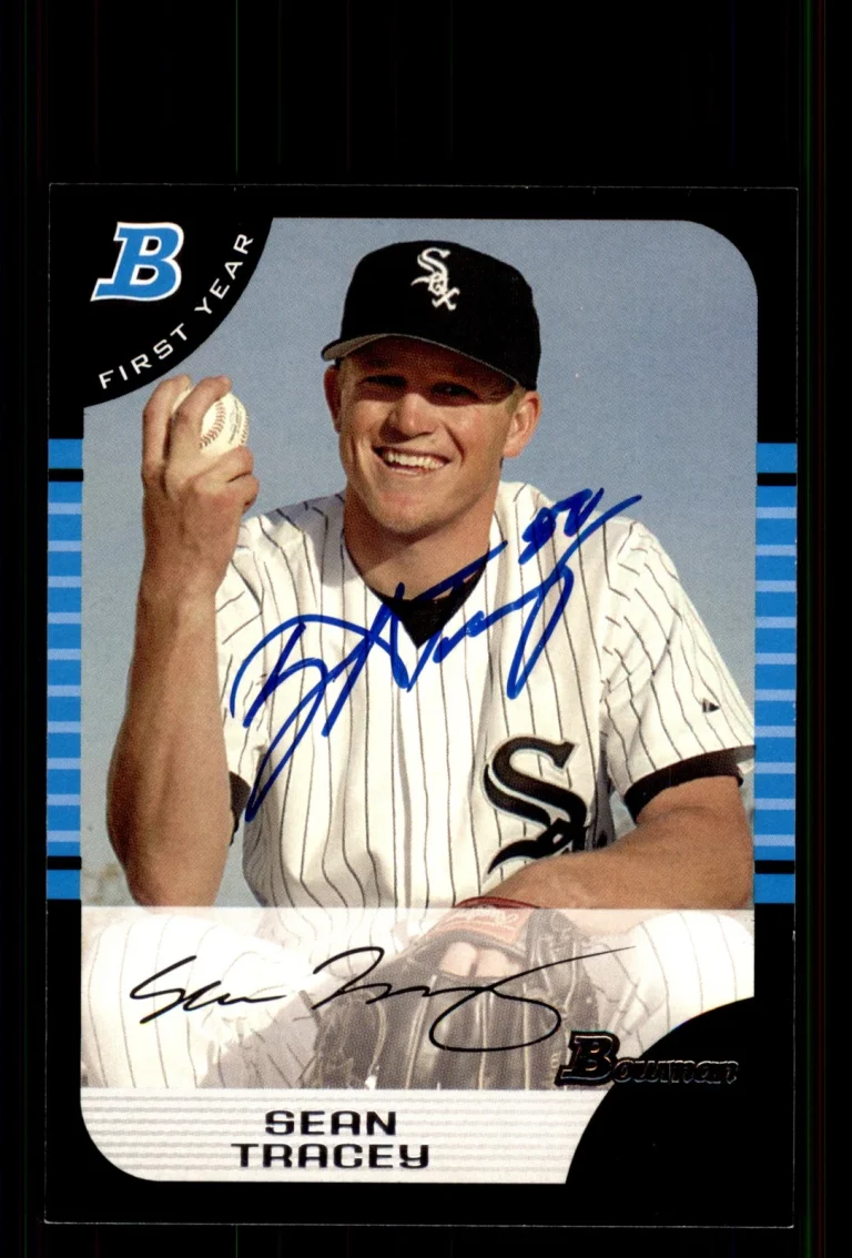 Signed Baseball Card Auto Sean Tracey 2005 Bowman #300 Chicago White Sox