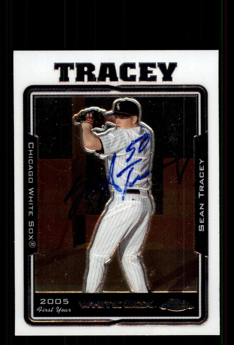 Signed Baseball Card Auto Sean Tracey 2005 Topps Chrome Update #UH146 White Sox
