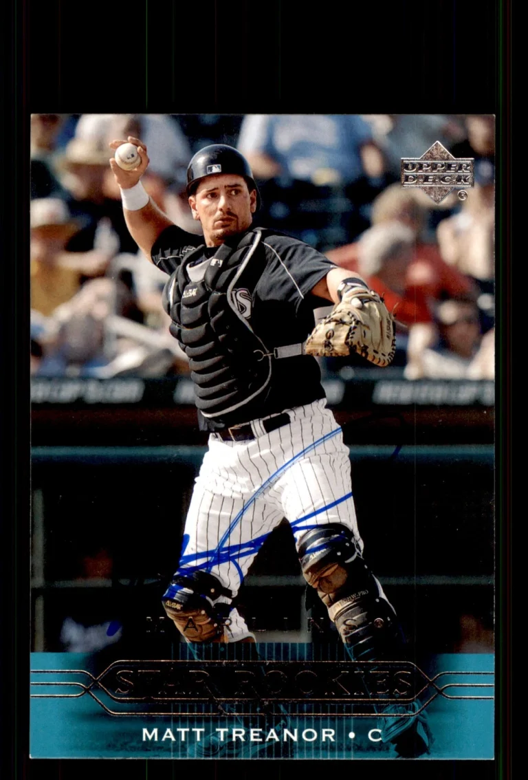 Signed Baseball Card Auto Matt Treanor 2005 Upper Deck #252 Florida Marlins