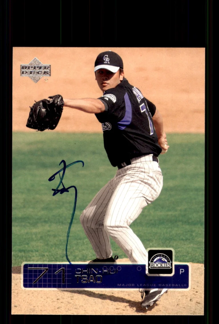 Signed Baseball Card Auto Chin-Hui Tsao 2004 Upper Deck #571 Colorado Rockies