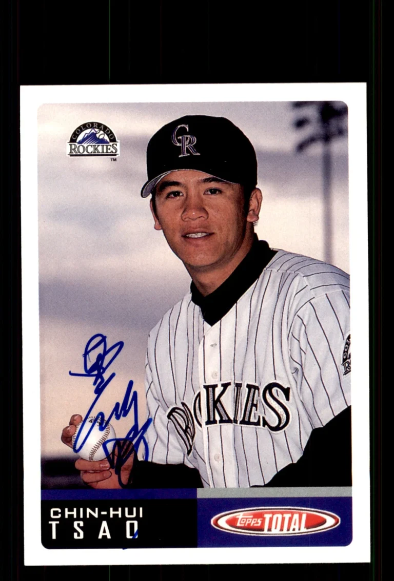 Signed Baseball Card Auto Chin-Hui Tsao 2002 Topps Total #721 Colorado Rockies