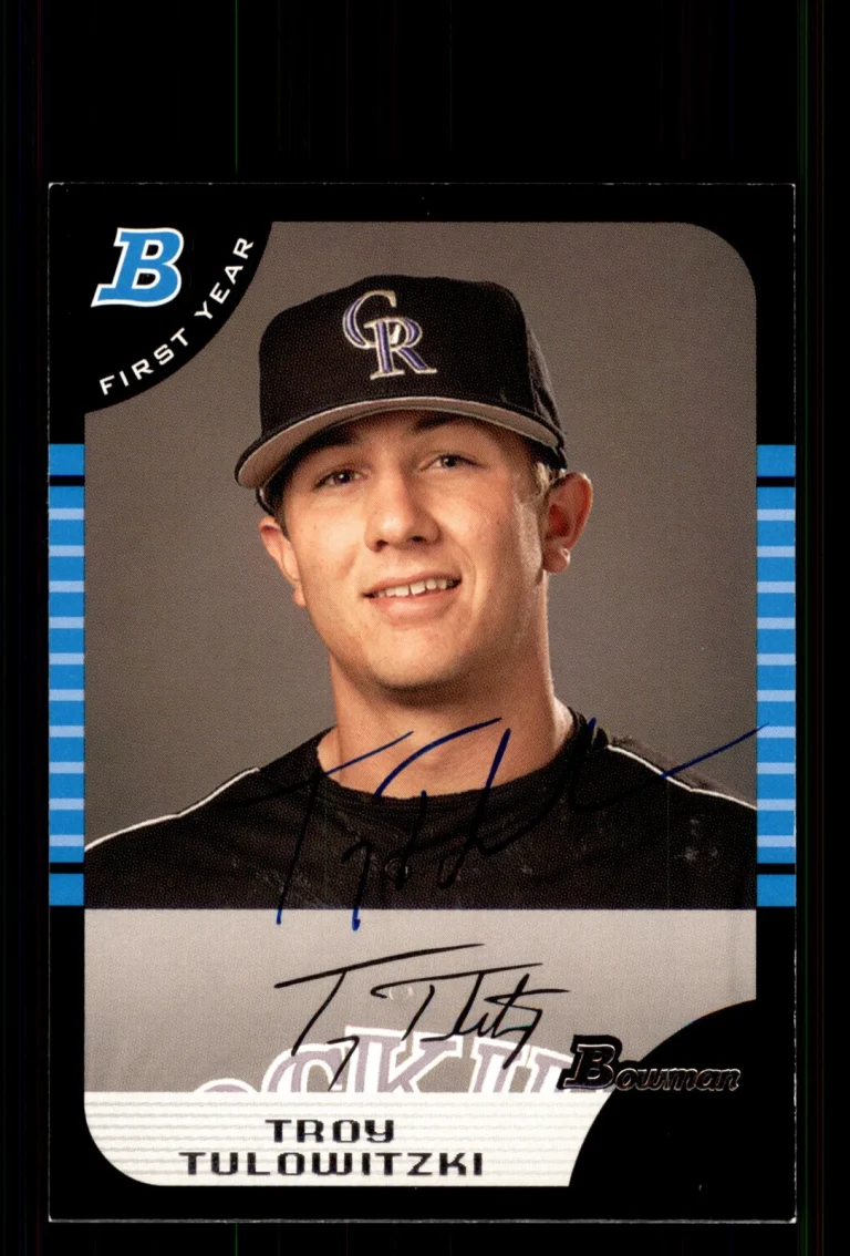 Signed Baseball Card Auto Troy Tulowitzki 2005 Bowman #BDP105 Rockies