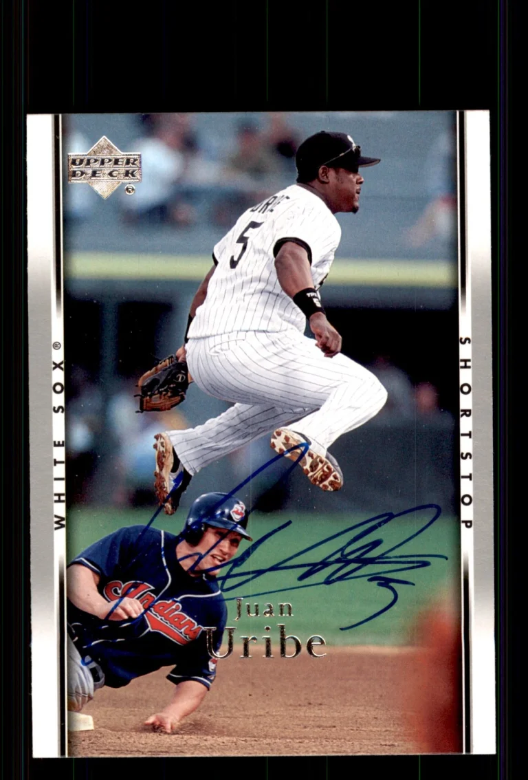 Signed Baseball Card Auto Juan Uribe 2007 Upper Deck #84 Chicago White Sox