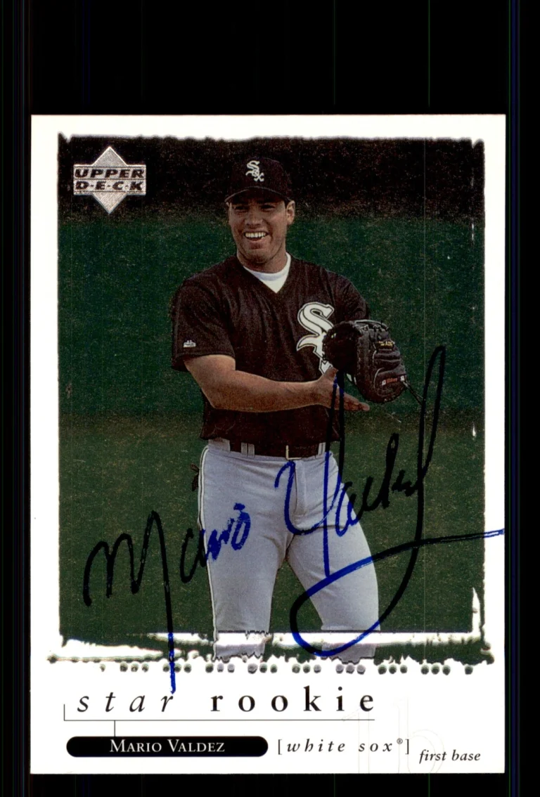 Signed Baseball Card Auto Mario Valdez 1998 Upper Deck #269 Chicago White Sox