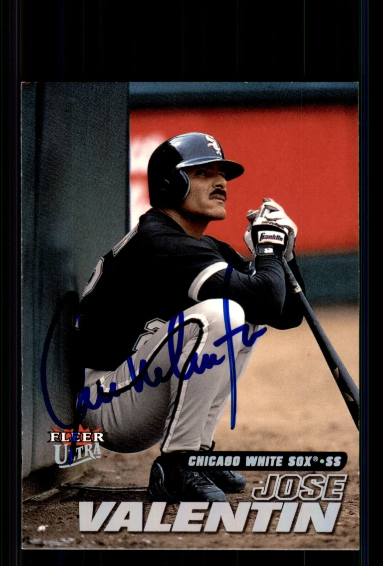 Signed Baseball Card Auto Jose Valentin 2001 Ultra #187 Chicago White Sox