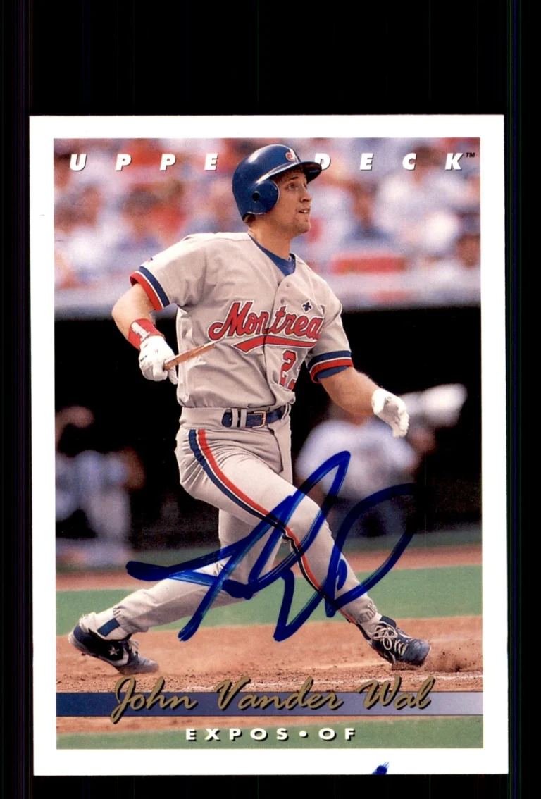 Signed Baseball Card Auto John Vander Wal 1993 Upper Deck #619 Montreal Expos