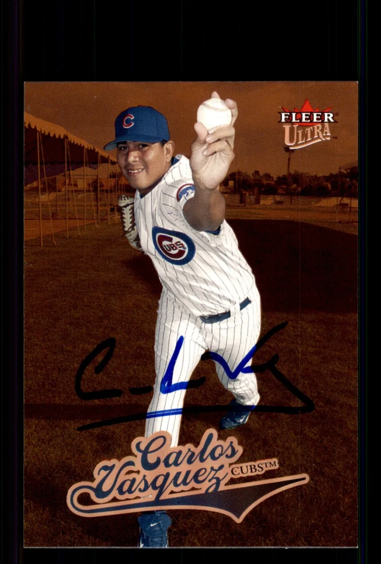 Signed Baseball Card Auto Carlos Vasquez 2004 Ultra #319 Chicago Cubs