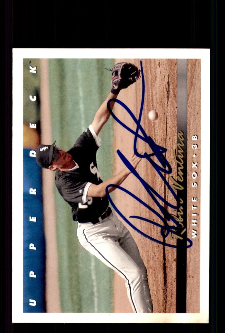 Signed Baseball Card Auto Robin Ventura 1993 Upper Deck #263 Chicago White Sox