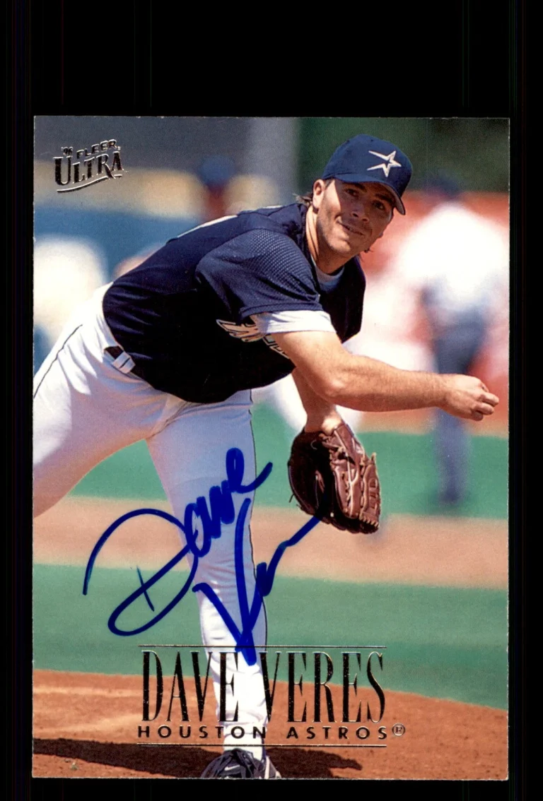 Signed Baseball Card Auto Dave Veres 1996 Ultra #215 Houston Astros