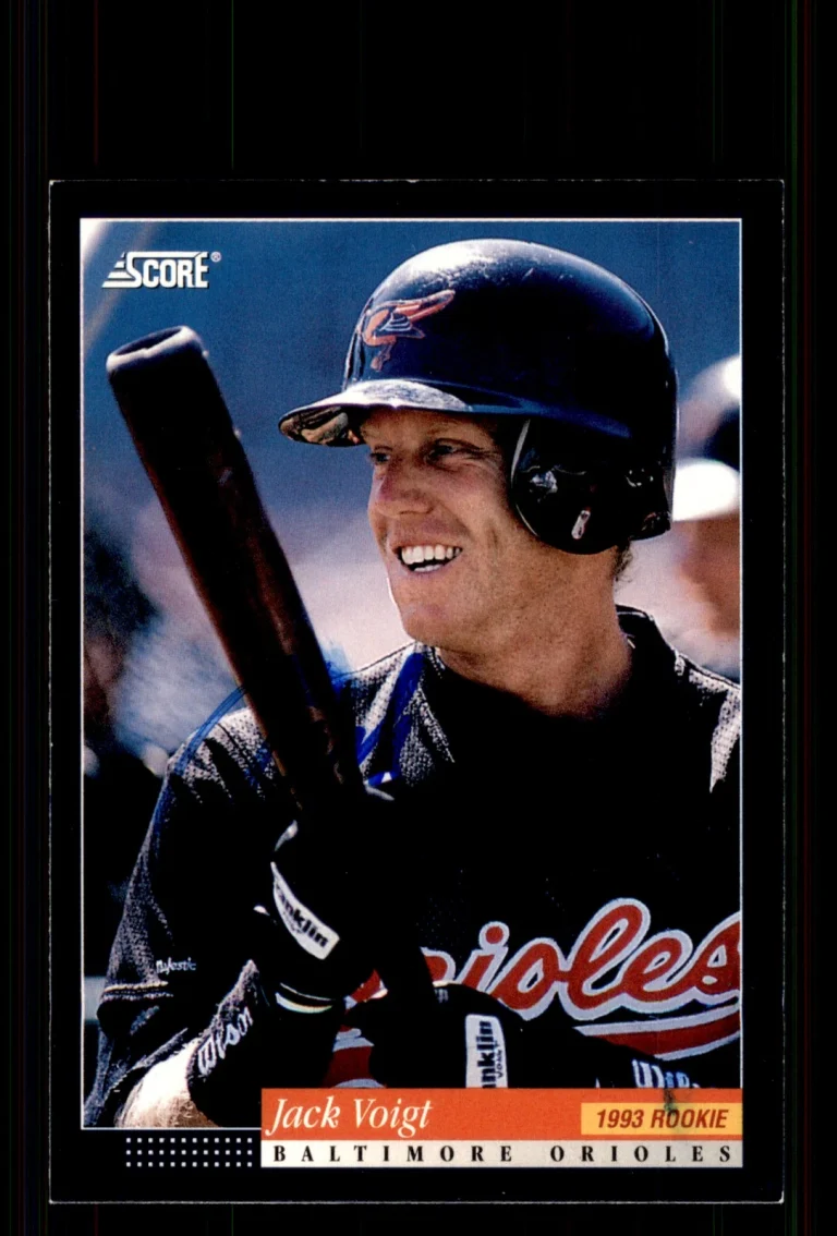 Signed Baseball Card Auto Jack Voigt 1994 Score #580 Baltimore Orioles