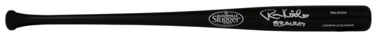 Ron Kittle Signed Louisville Slugger Pro Black Baseball Bat w/83 AL ROY (SS COA)