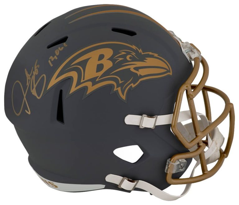 Derrick Mason Signed Ravens SLATE Riddell F/S Replica Helmet w/Yards - (SS COA)