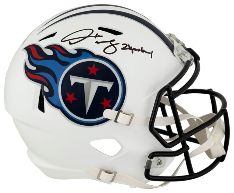 Derrick Mason Signed Titans Riddell Full Size Replica Helmet w/Pro Bowl (SS COA)
