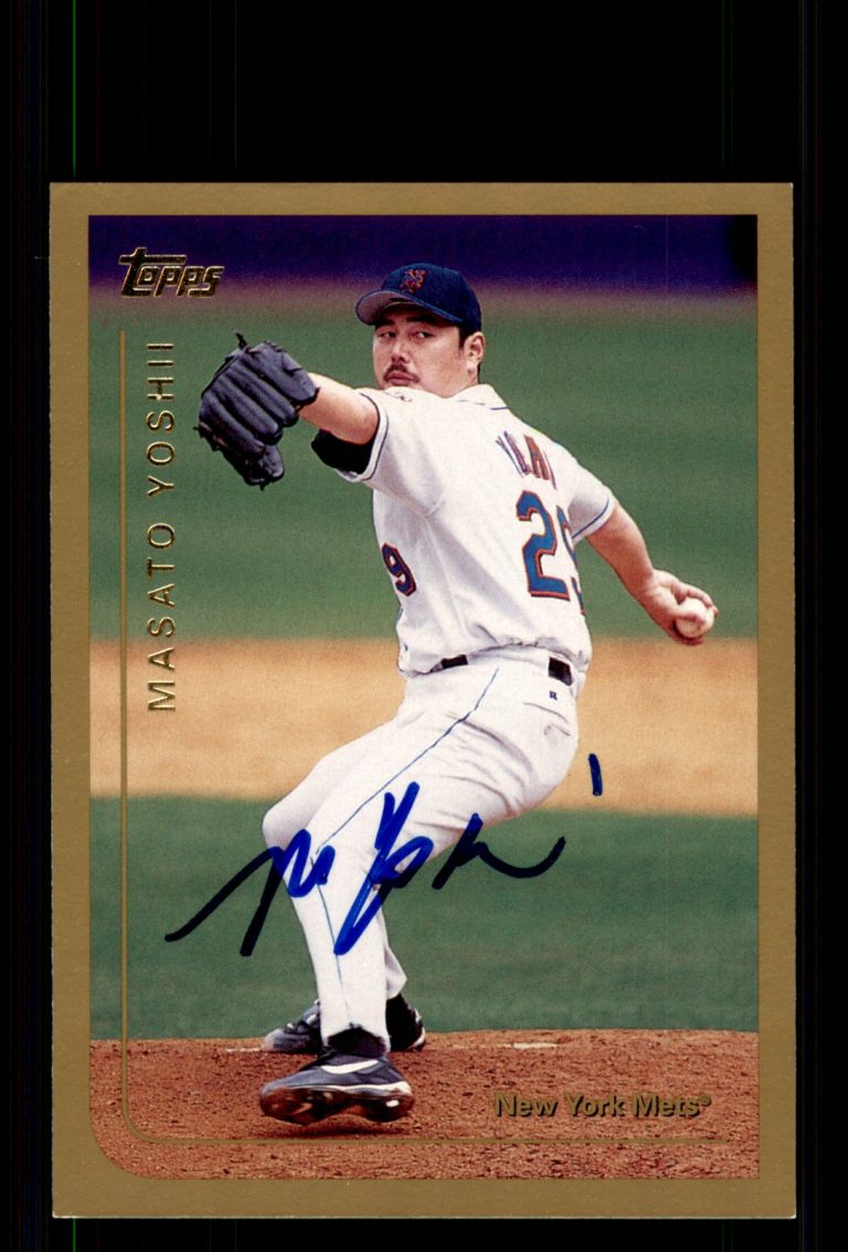 Signed Baseball Card Auto Masato Yoshii 1999 Topps #167 New York Mets