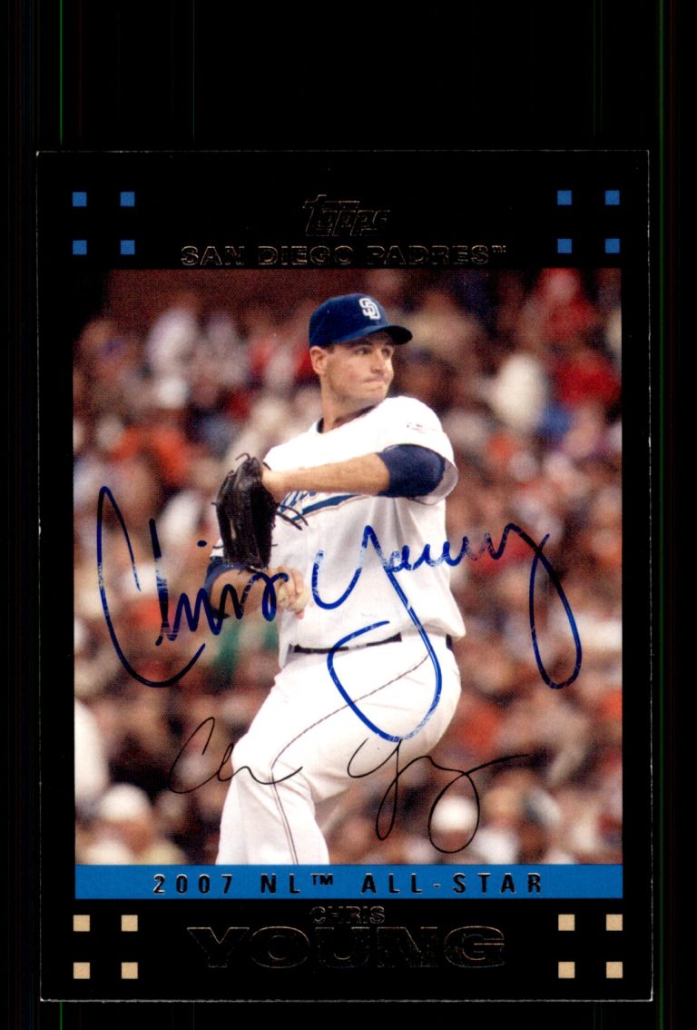 Signed Baseball Card Auto Chris Young 2007 Topps Update #UH251 Padres