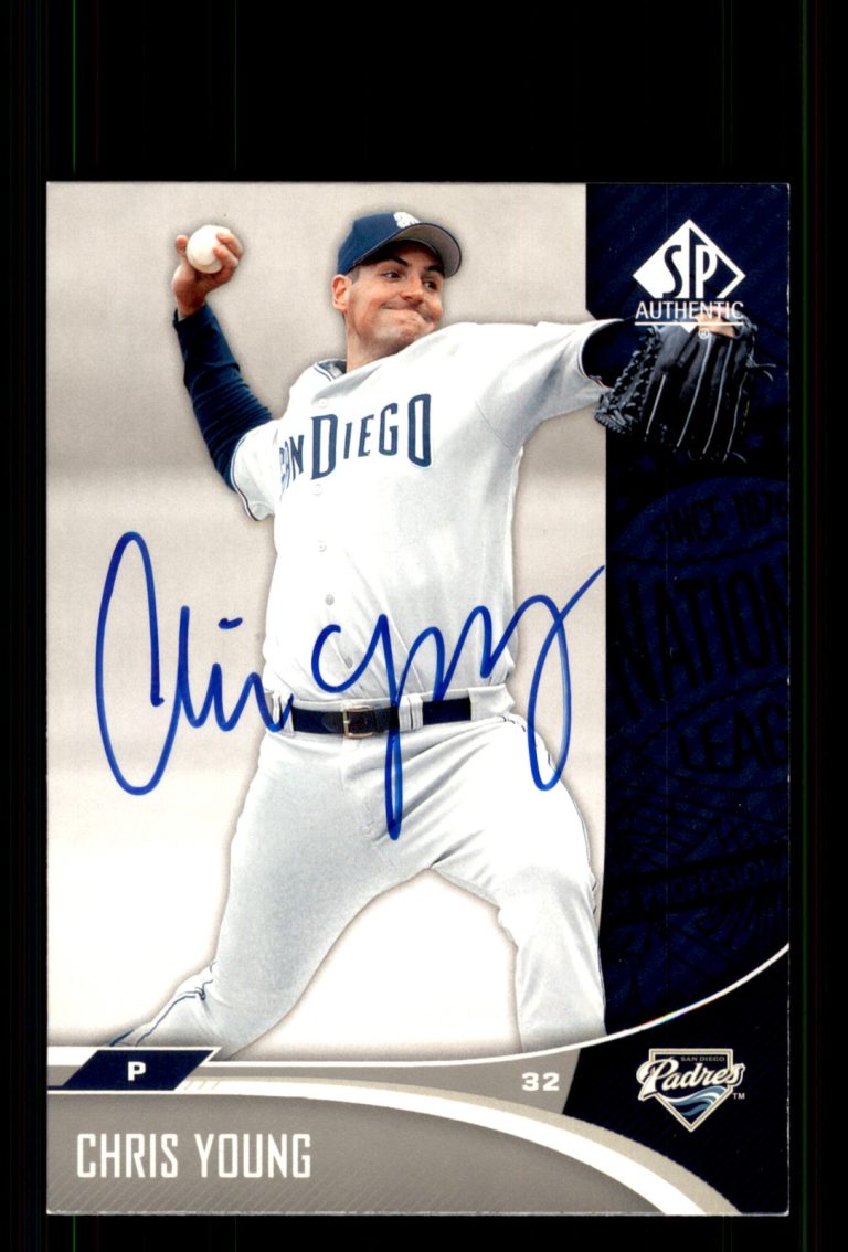 Signed Baseball Card Auto Chris Young 2006 SP Authentic #78 San Diego Padres