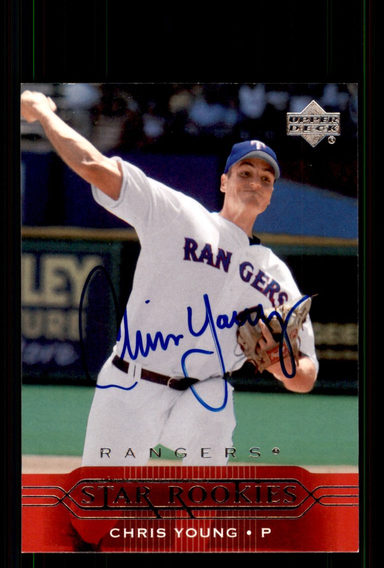 Signed Baseball Card Auto Chris Young 2005 Upper Deck #247 Rangers