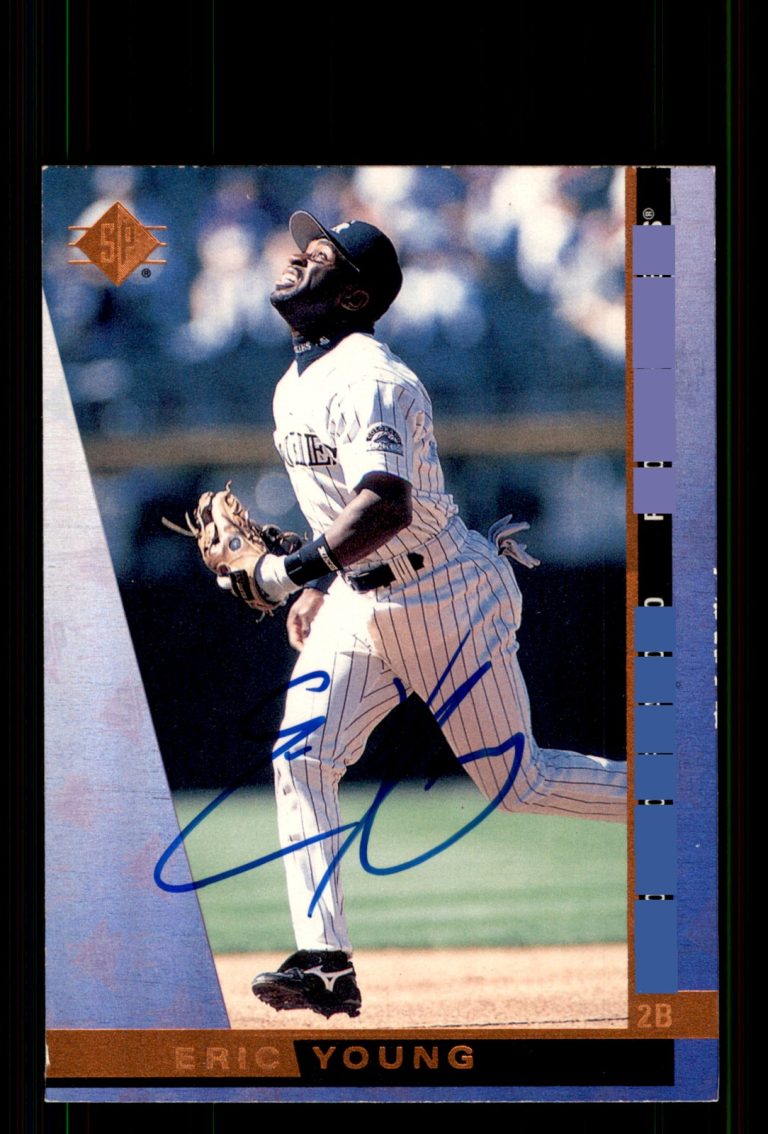 Signed Baseball Card Auto Eric Young 1997 SP #68 Colorado Rockies