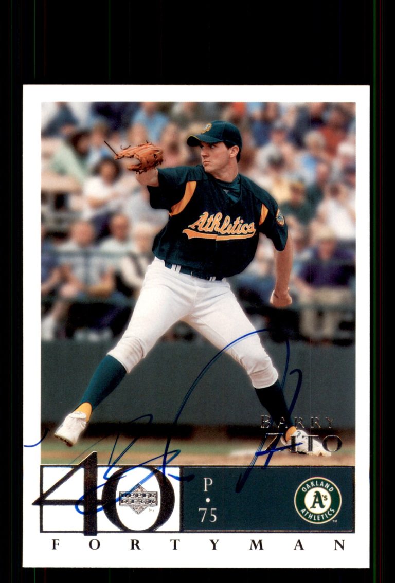 Signed Baseball Card Auto Barry Zito 2003 Upper Deck 40-Man #28 A's