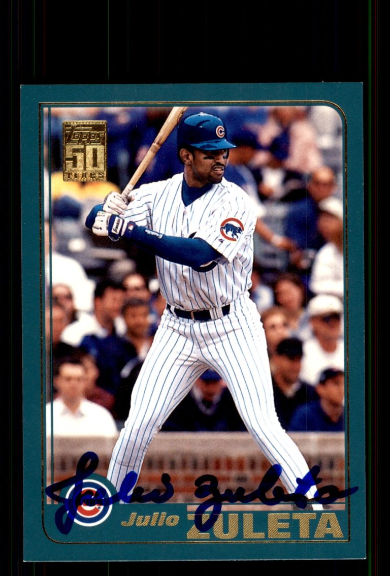 Signed Baseball Card Auto Julio Zuleta 2001 Topps #111 Chicago Cubs
