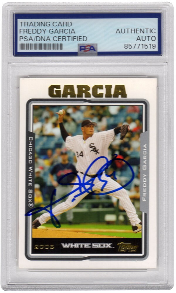 Freddy Garcia Signed White Sox 2005 Topps Baseball Trading Card #374 - (PSA/DNA)