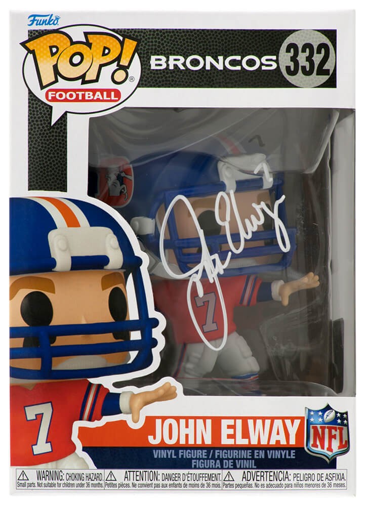 John Elway Signed Denver Broncos John Elway Funko Pop Doll #332 - (SCHWARTZ COA)