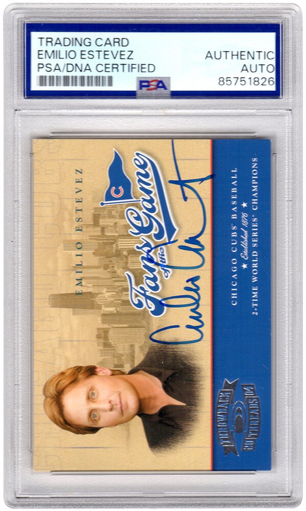 Emilio Estevez Signed 2004 Donruss Fans of the Game Card #201 (PSA Encapsulated)