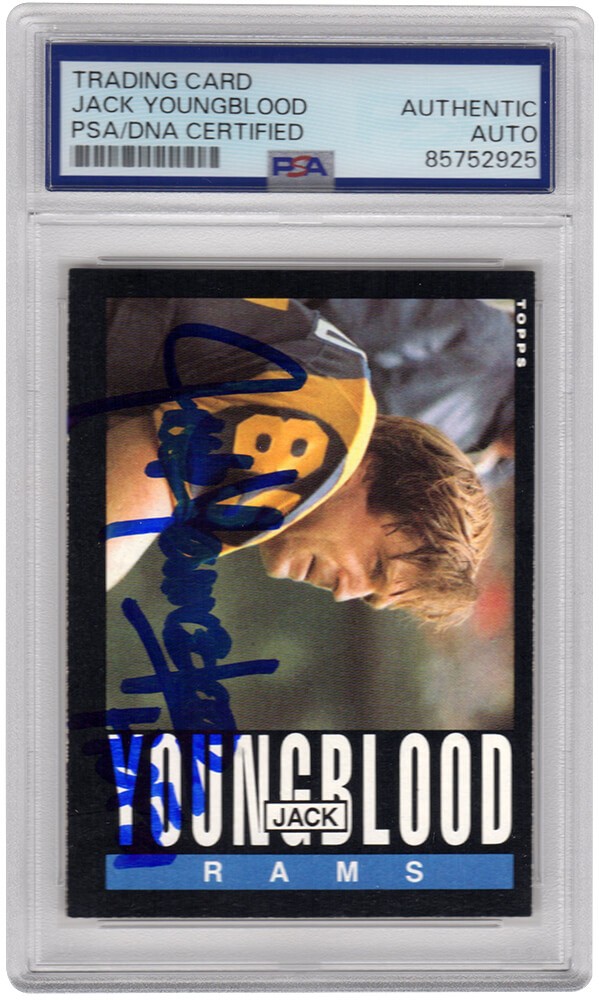 Jack Youngblood Signed Rams 1985 Topps Football Card #88 w/HF'01 - (PSA/DNA)