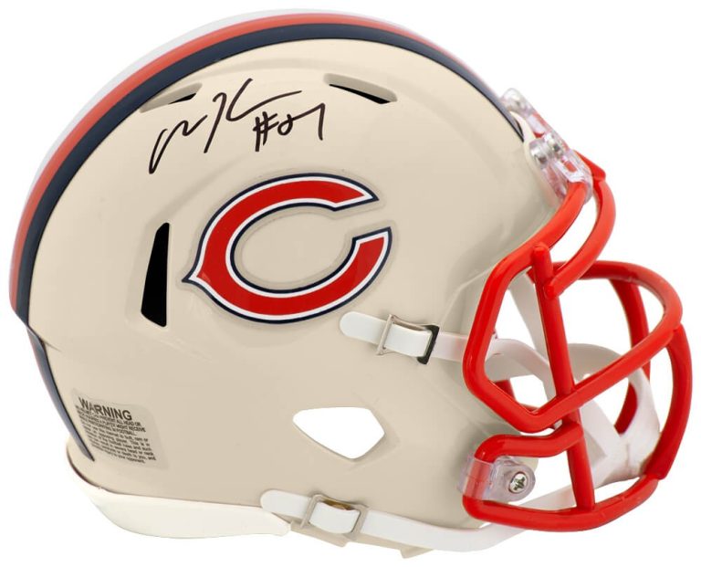 Olin Kreutz Signed Chicago Bears RETRO Riddell Speed Mini Helmet -(SCHWARTZ COA)