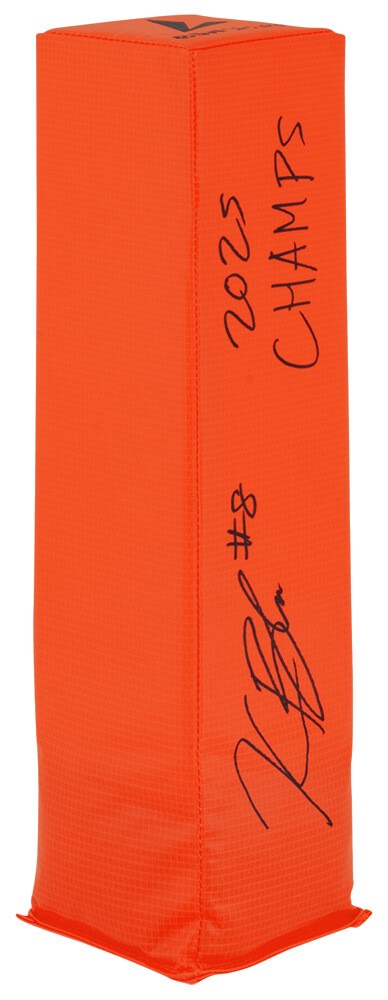 Kaelon Black Signed BSN Orange Football Endzone Pylon w/Champs - (SCHWARTZ COA)