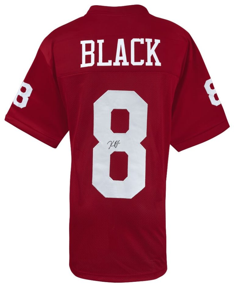 Kaelon Black (INDIANA) Signed Red Custom College Football Jersey -(SCHWARTZ COA)