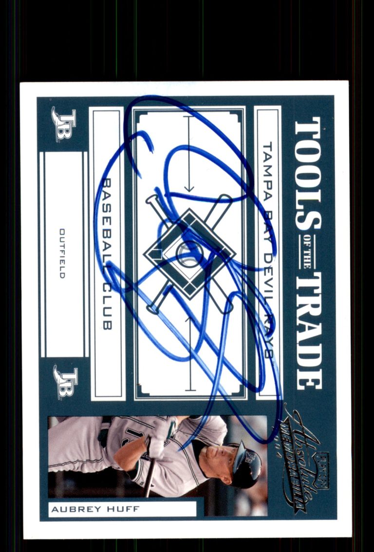 Signed Baseball Card Auto Aubrey Huff 2004 Playoff Absolute Memorabilia #TT-16
